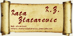 Kata Zlatarević vizit kartica